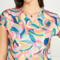 Modeve Women Multicolor V Neck Top