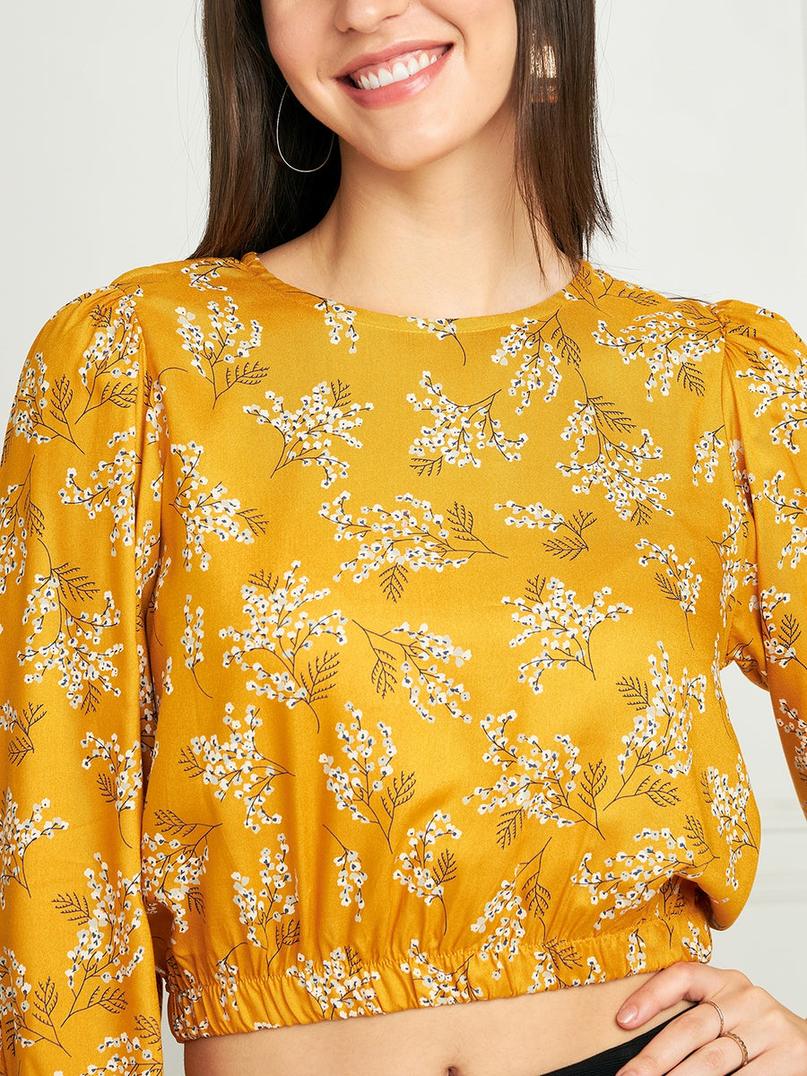 Modeve Women Floral Crop Top