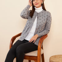 Modeve Women Casual Polkadot Sweater for Winter