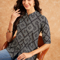 RIVZA cuff sleeves Full Button Open Casual Top For Women