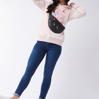 Modeve Women Printed Hooded Sweatshirt For Winter