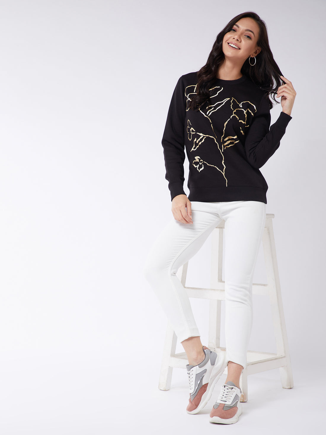 Modeve Women Floral Print Sweatshirt For Winter