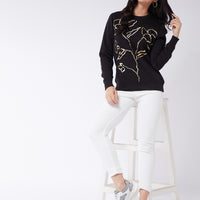 Modeve Women Floral Print Sweatshirt For Winter