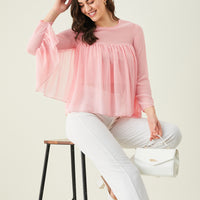 Modeve Women Pink Swing Top