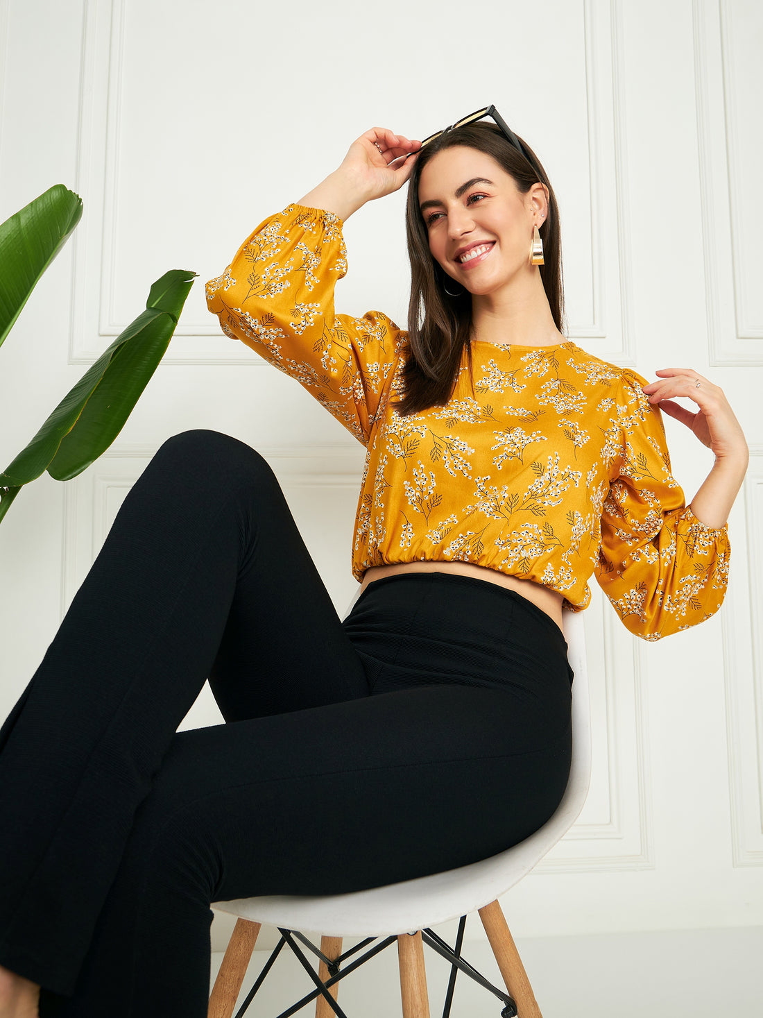 Modeve Women Floral Crop Top