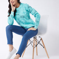 Modeve Women Printed Sweatshirt For Winter