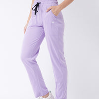 Modeve Lavender and Peach Cotton Blend Women Track Pants Combos