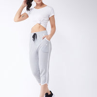 Modeve  Women Striprd Cotton Blend  Capri for summer