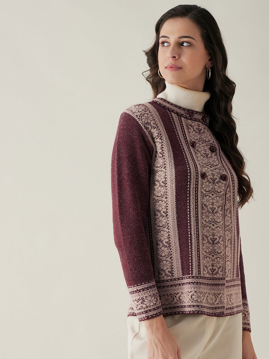 Rivza Women Ethnic Sweater for Winter