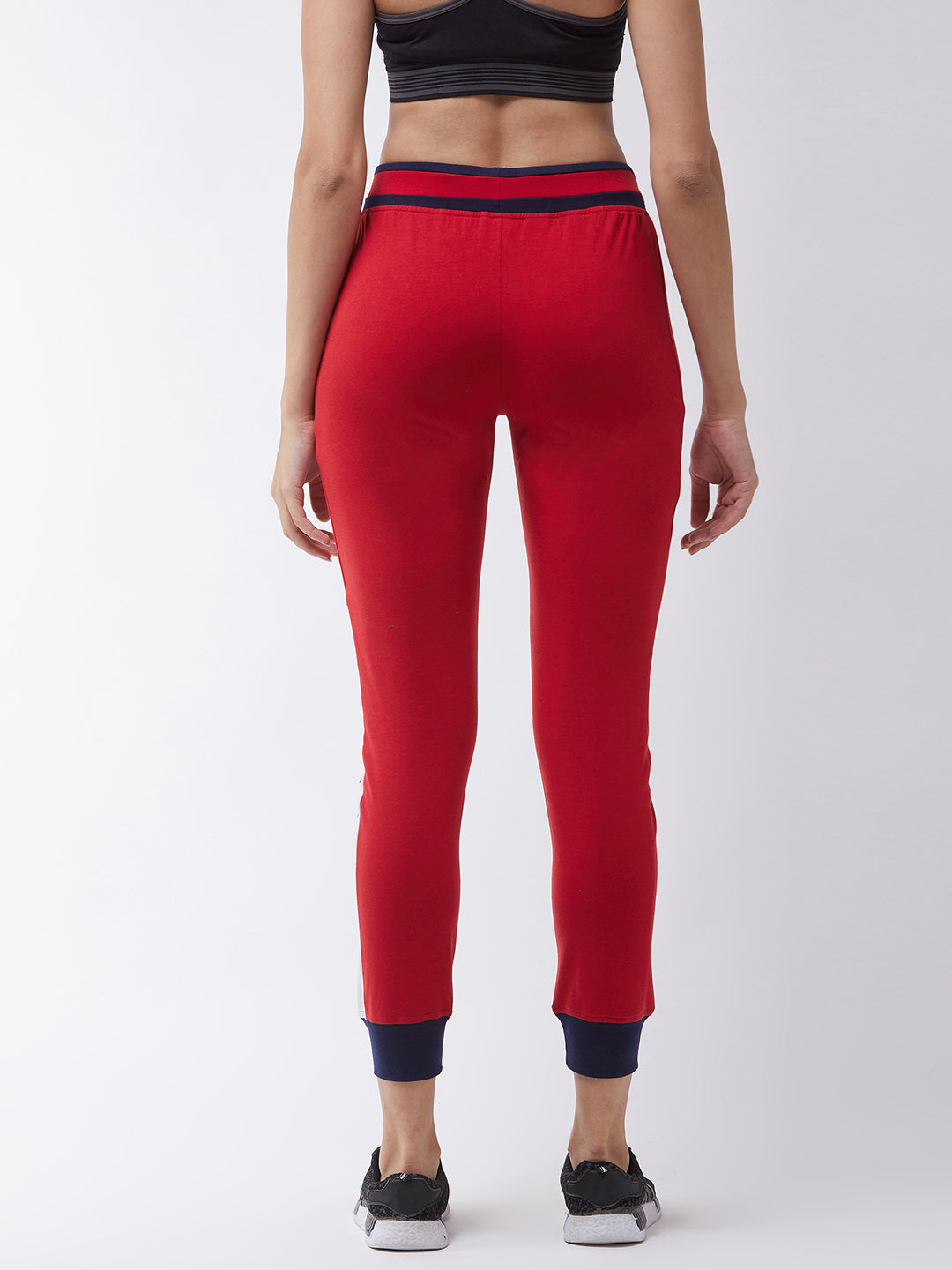 Modeve Printed Women Cherry Red Track Pant