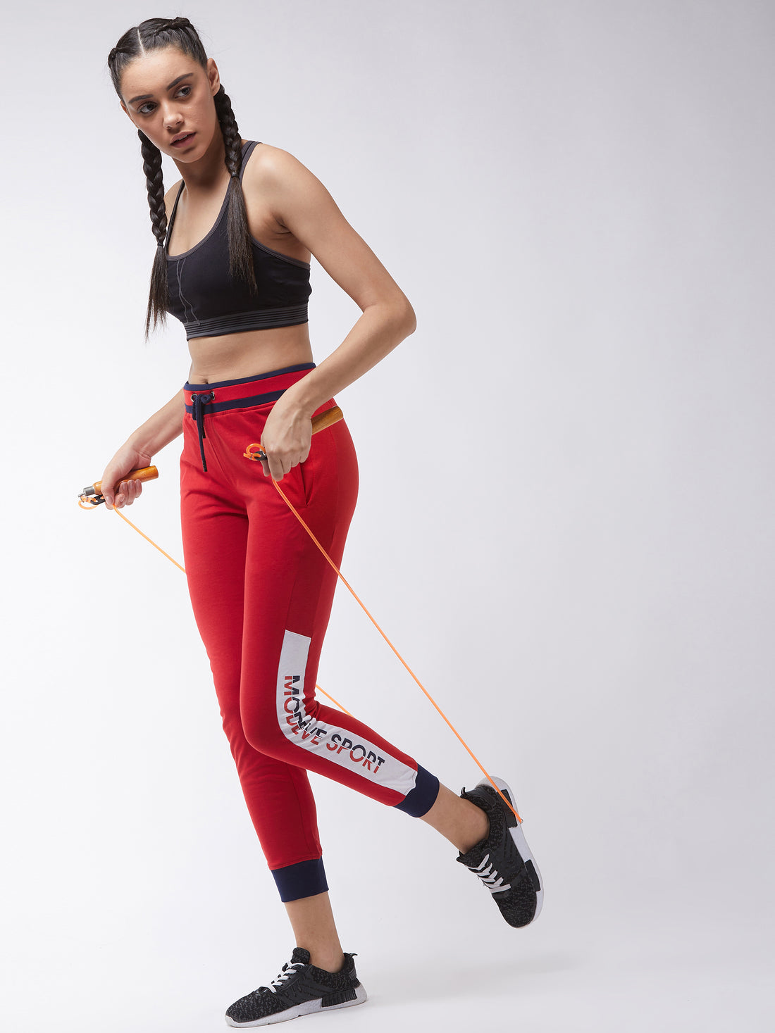 Modeve Printed Women Cherry Red Track Pant