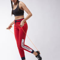 Modeve Printed Women Cherry Red Track Pant