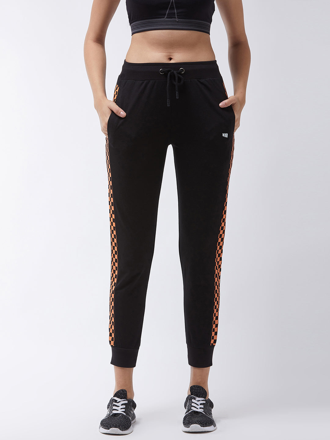 Modeve Printed Women Coal Black Track Pant