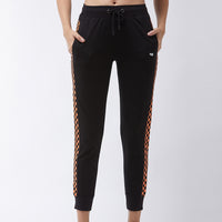 Modeve Printed Women Coal Black Track Pant