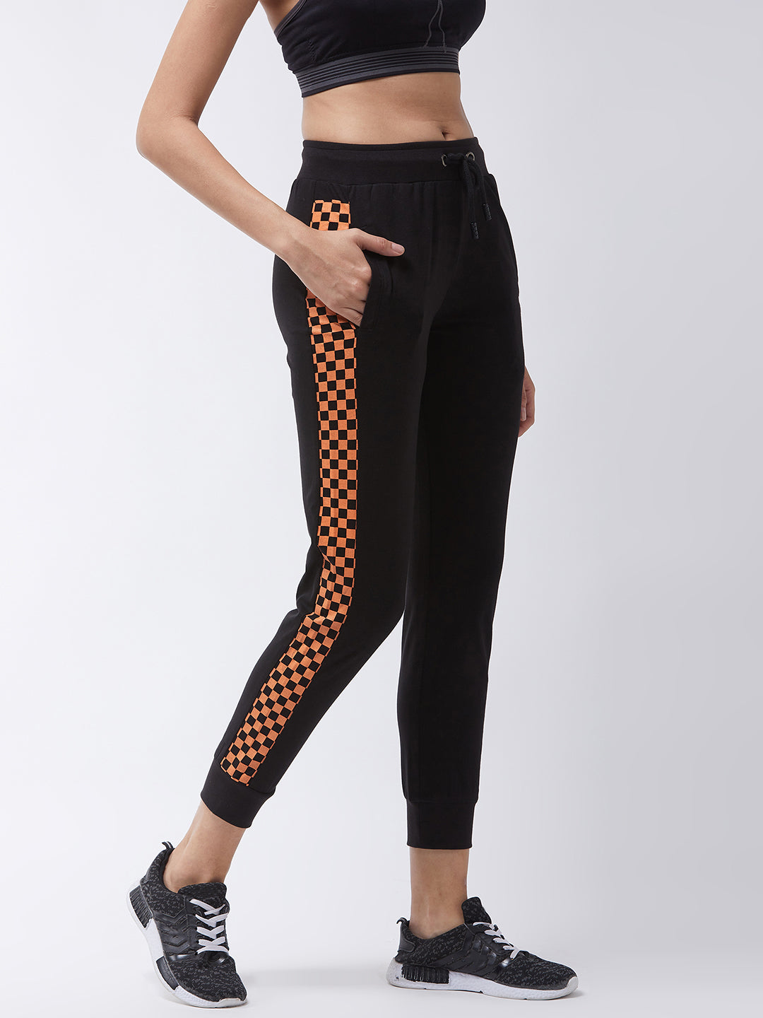 Modeve Printed Women Coal Black Track Pant