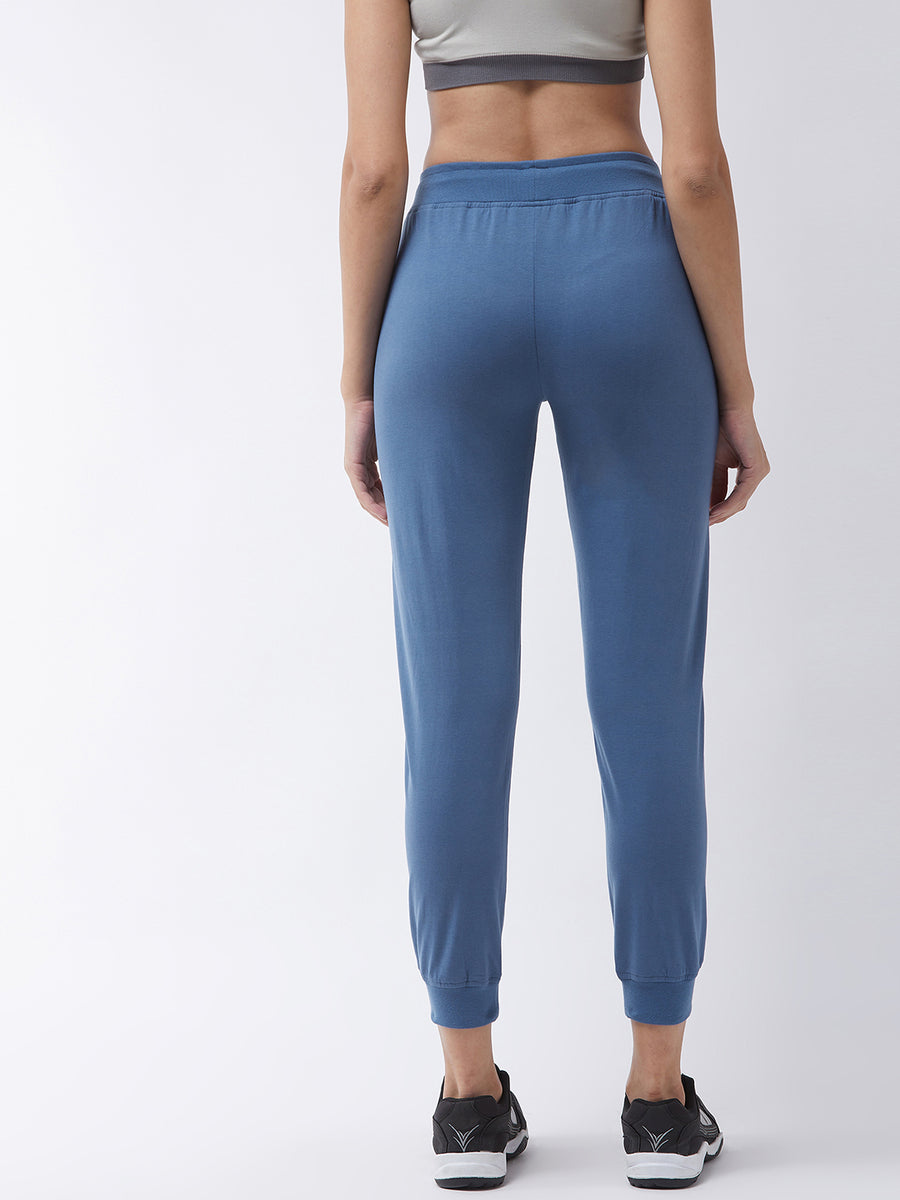 Modeve Printed Women Blue Track Pant